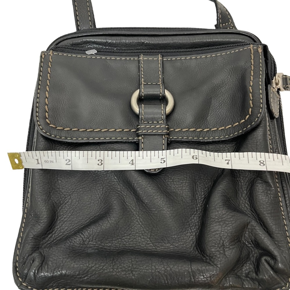 Fossil Womens ZB2840 Black Leather Flap Front Wallet Crossbody Bag - Picture 5 of 13